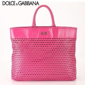 Dolce & Gabbana Large Pink Butterfly Cutout Tote